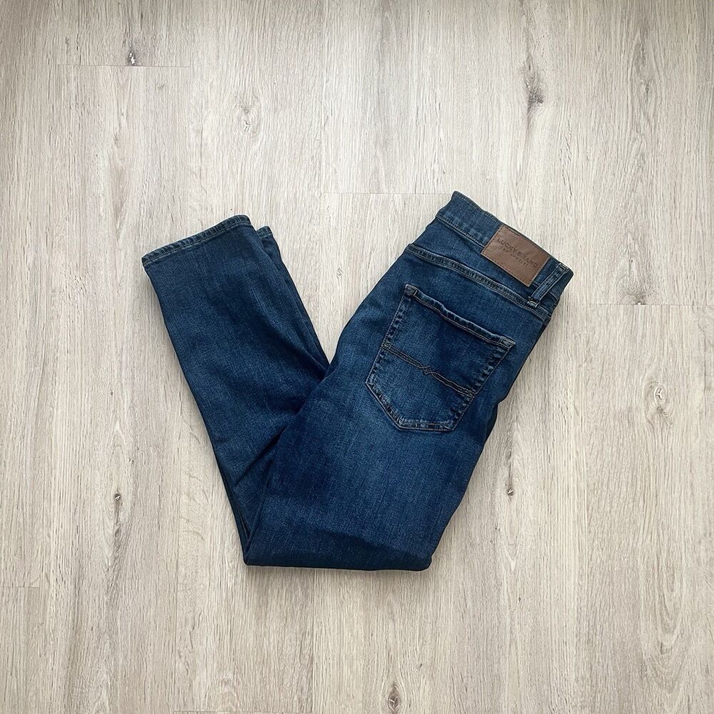 Lucky Brand 412 Athletic Slim Jeans Mens 32x30 Dark Wash Blue Denim EUC